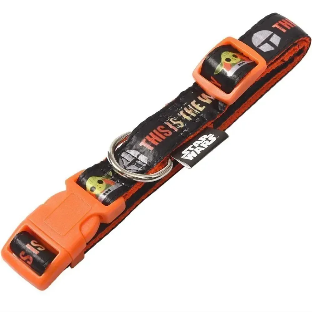 Star Wars Orange‎ Yoda This Is The Way Print Dog Cat Collar NWOT